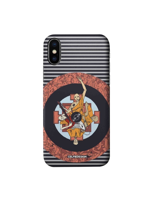 

CelfieDesign Black & Brown Printed iPhone X Slim Back Case