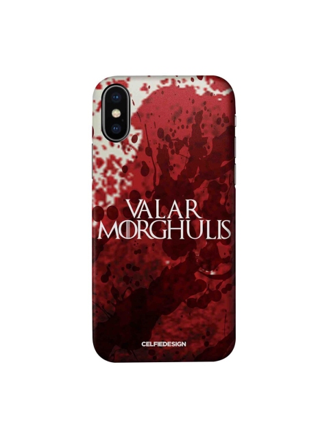 

CelfieDesign Red & White Valar Morghulis iPhone X Slim Back Case