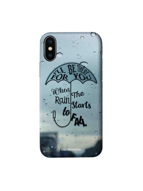 

CelfieDesign Blue & Black Typography Printed iPhone X Slim Back Case
