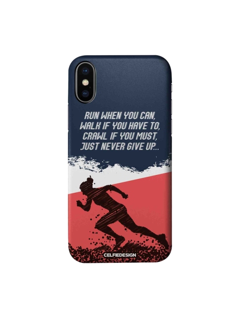 

CelfieDesign Blue & Red Running Motivation Plastic iPhone X Back Case