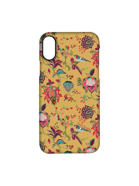 

CelfieDesign Yellow & Green Payal Singhal Chidiya Printed iPhone X Slim Back Case