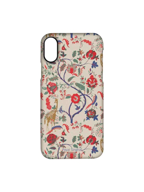 

CelfieDesign Beige & Coral Payal Singhal Giraffe Print iPhone X Slim Back Case