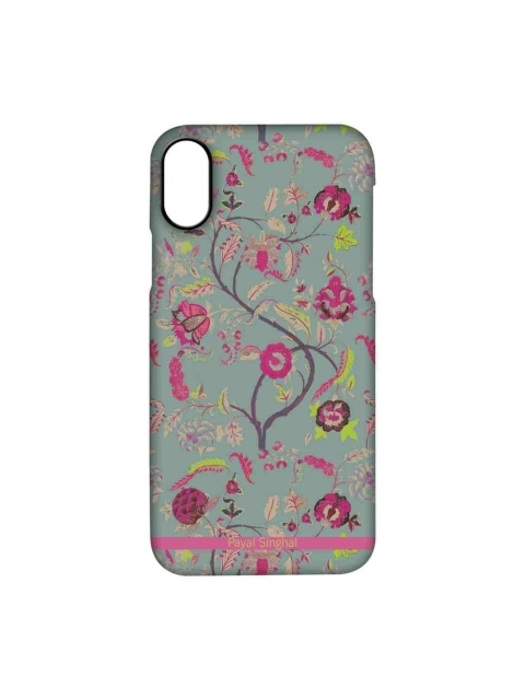 

CelfieDesign Blue & Pink Payal Singhal Chintz Printed Plastic iPhone X Back Case