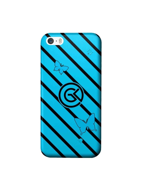 

CelfieDesign Blue & Black Rain iPhone SE Slim Back Case