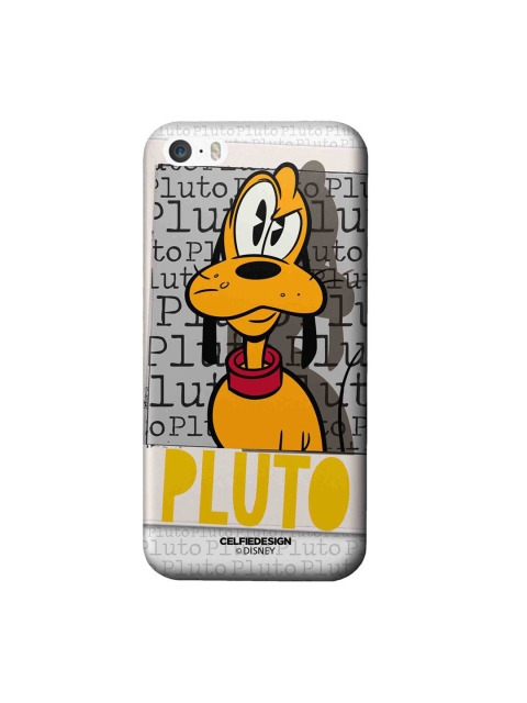 

CelfieDesign Black & Yellow Printed Hello Mr Pluto iPhone SE Slim Back Case