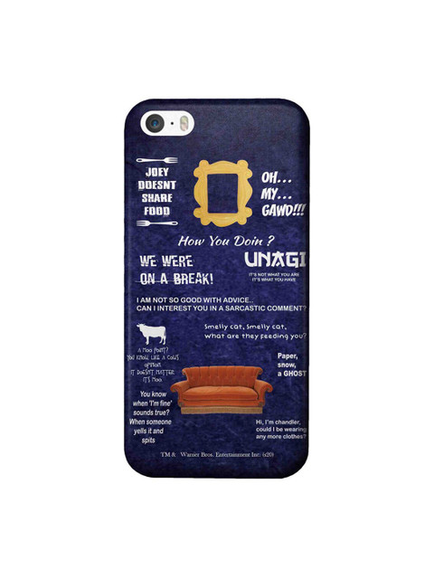 

CelfieDesign Blue & White Friends Essentials Typography Printed iPhone SE Slim Back Case