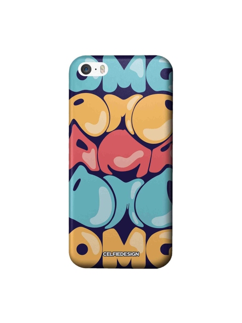 

CelfieDesign Black & Blue OMG iPhone SE Slim Back Case