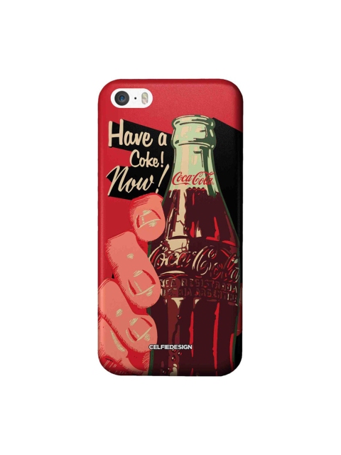 

CelfieDesign Red & Black Have A Coke Now Conversational iphone SE Slim Back Case