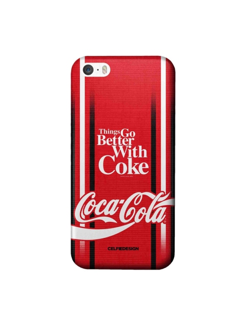 

CelfieDesign Red & White Better With Coke Printed iPhone SE Slim Back Case