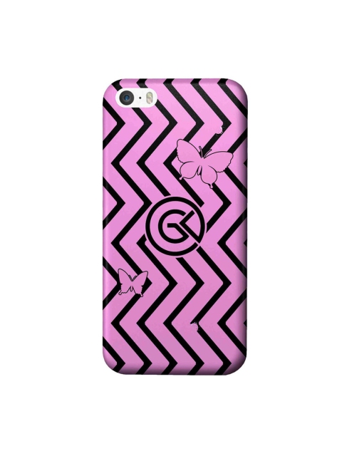 

CelfieDesign Pink & Black Bolt iPhone SE Slim Back Case