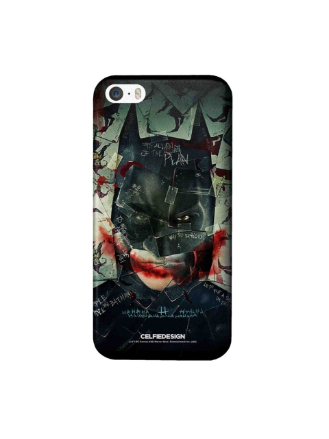 

CelfieDesign Black & Red Bat Joker Printed iPhone SE Slim Back Case