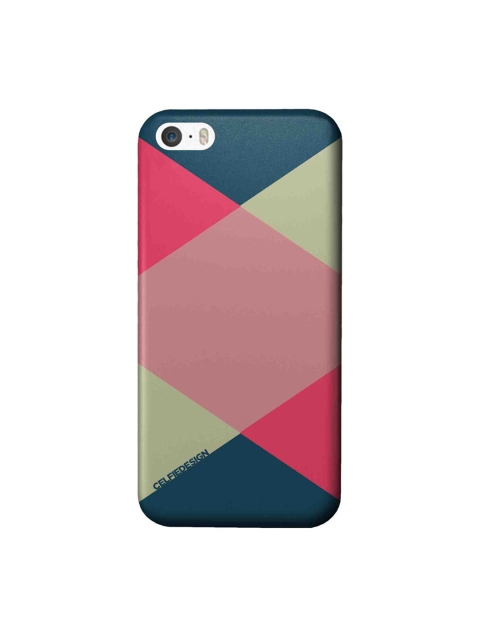 

CelfieDesign Pink & Green Criss Cross iPhone SE Slim Back Case