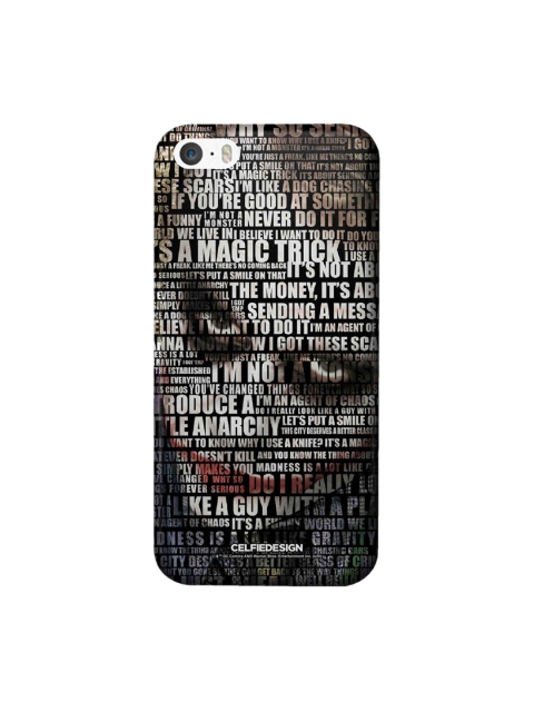 

CelfieDesign Black & Grey Joker Quotes Printed iPhone SE Slim Back Case