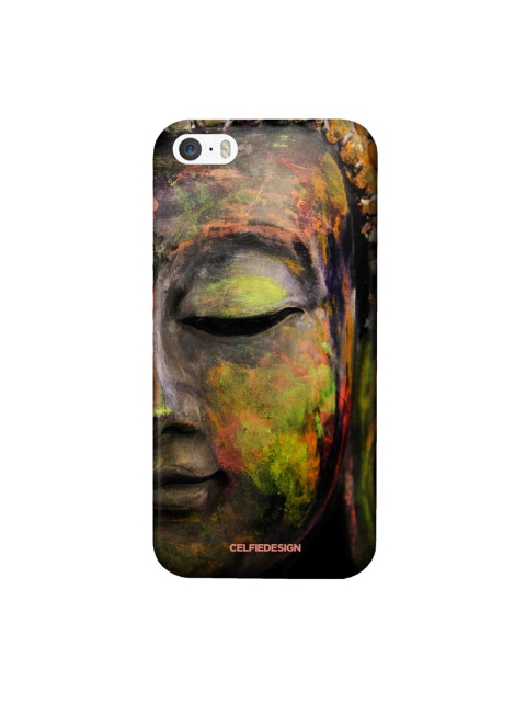 

CelfieDesign Grey & Green Buddha Art iPhone SE Slim Back Case