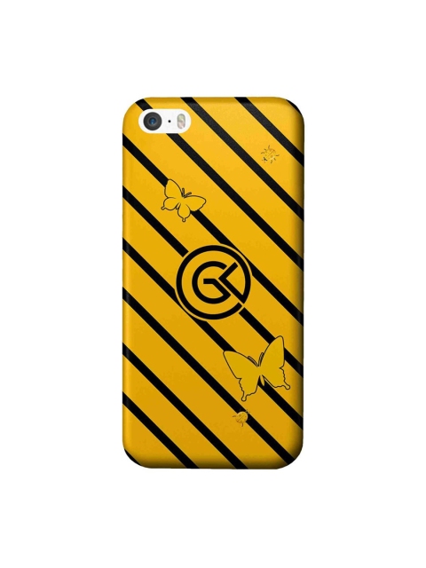 

CelfieDesign Yellow & Black Rain iPhone SE Slim Back Case