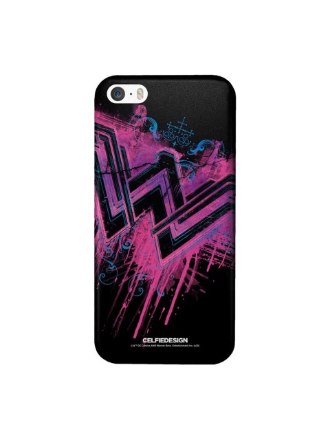 

CelfieDesign Black & Pink Wonder Woman Splatter iPhone SE Slim Back Case