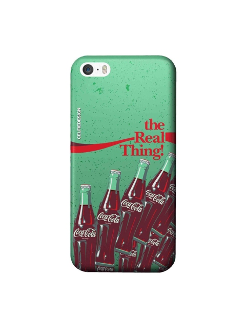 

CelfieDesign Green & Black The Real Thing Printed iPhone SE Slim Back Case