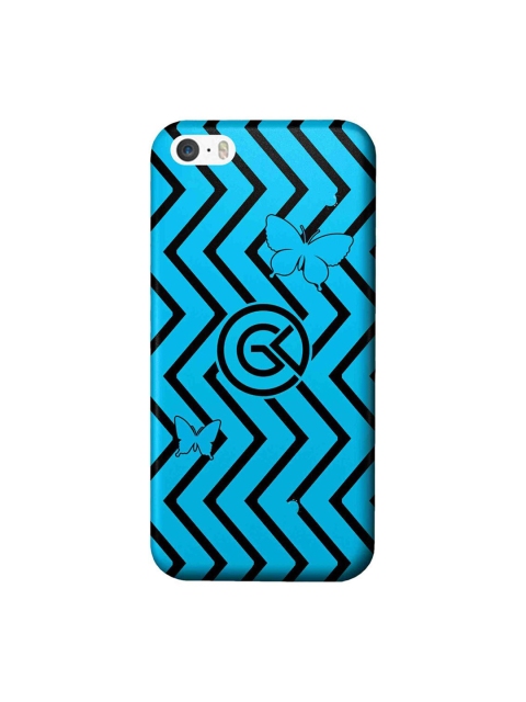 

CelfieDesign Blue & Black Bolt Printed iPhone SE Slim Back Case