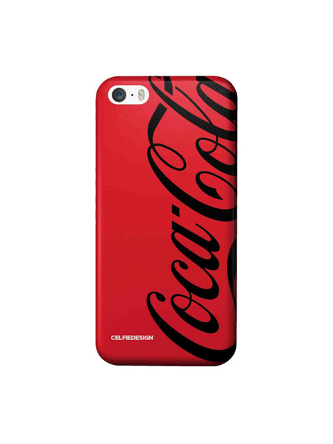 

CelfieDesign Red & Black Go With Coke Printed iPhone SE Back Case