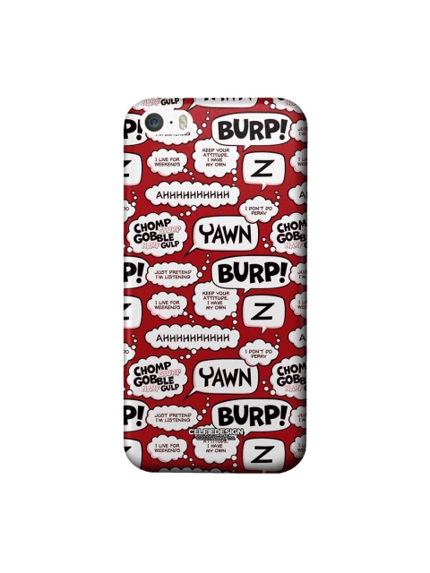 

CelfieDesign Red & White Moods of Garfield iPhone SE Slim Back Case
