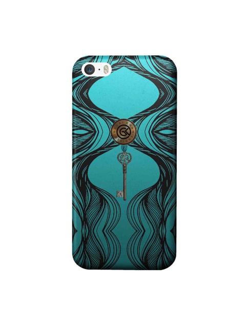 

CelfieDesign Blue & Black Hanging Key Printed iPhone SE Slim Back Case
