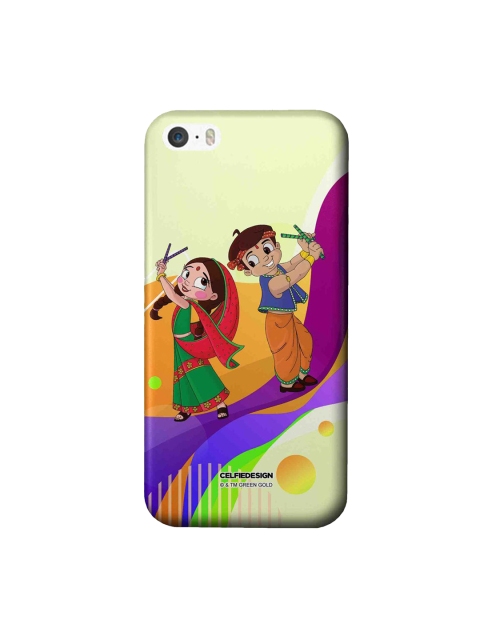 

CelfieDesign Multi-Coloured Dancing Bheem & Chutki Cartoons iPhone SE Slim Back Case