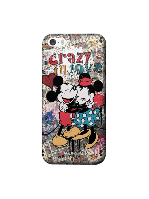 

CelfieDesign Grey & Red Crazy In Love iPhone SE Slim Back Case