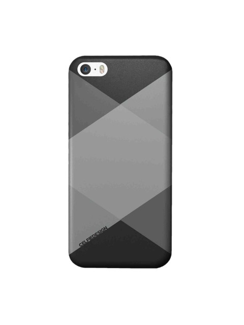 

CelfieDesign Black & Grey Criss Cross iphone SE Back Case