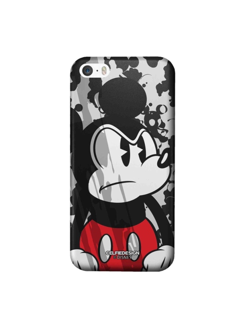 

CelfieDesign Black & grey Grumpy Mickey Cartoon Characters Print iPhone SE Slim Back Case