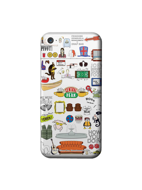 

CelfieDesign Multi-Coloured Friends Doodle iPhone SE Back Case