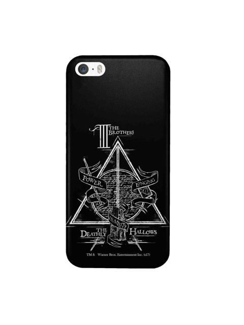 

CelfieDesign Black & White The Deathly Hallows Printed iPhone SE Back Case