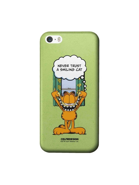 

CelfieDesign Green & Orange Keep Smiling iPhone SE Slim Back Case
