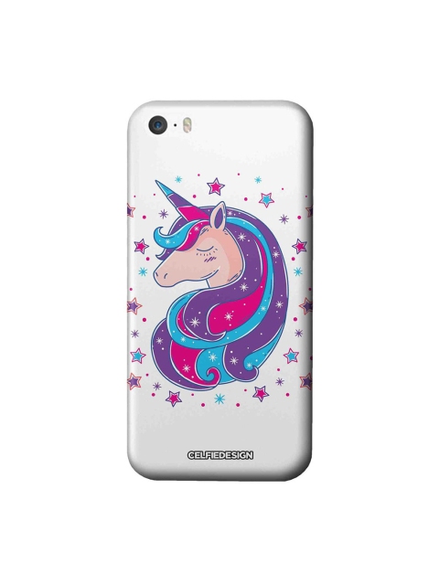 

CelfieDesign Grey & Pink Unicorn Printed iPhone SE Slim Back Case
