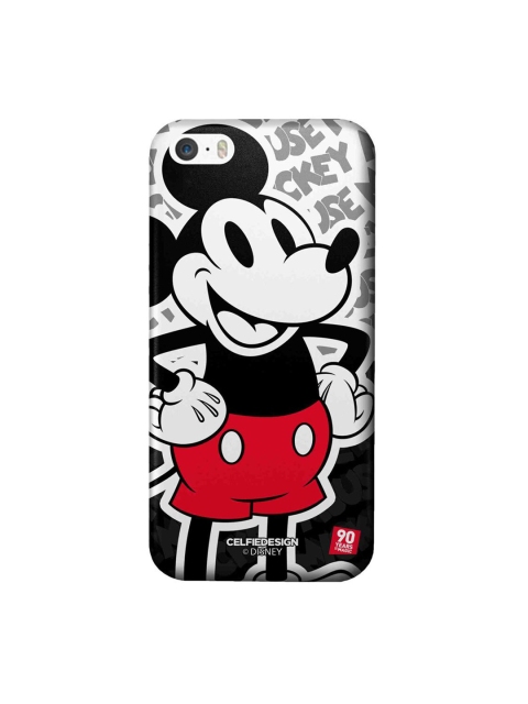 

CelfieDesign Grey & Black Mickey Strike A Pose iPhone SE Slim Back Case