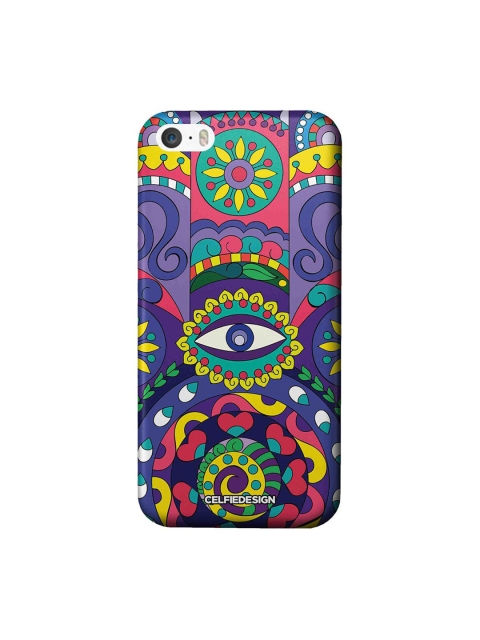 

CelfieDesign Multi-Coloured Humsa Quirky Printed iphone SE Slim Back Case