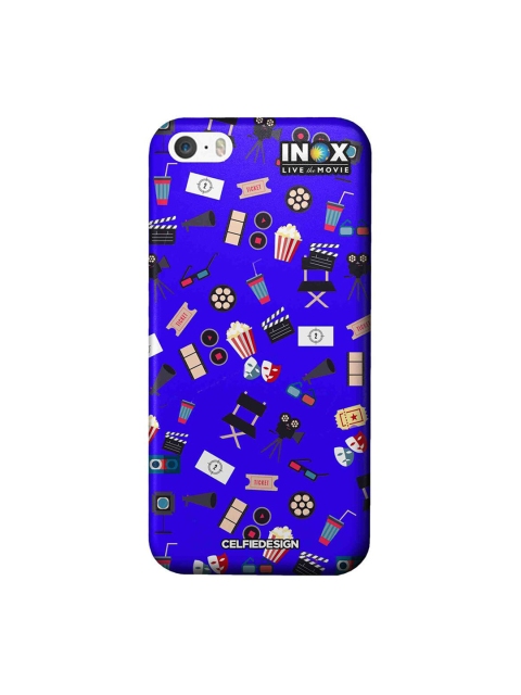 

CelfieDesign Blue & Black Love Cinema iPhone SE Slim Back Case