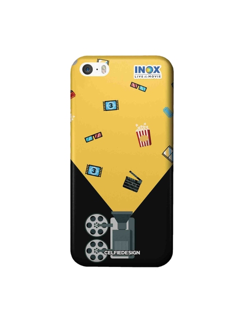

CelfieDesign Black & Yellow Inox Cinema iPhone SE Slim Back Case