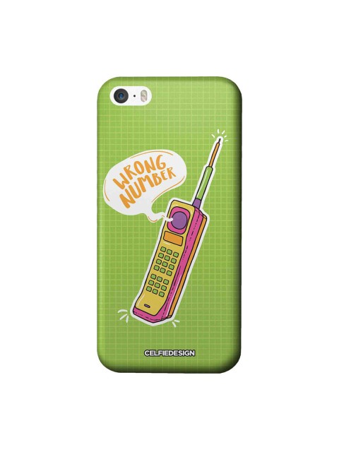 

CelfieDesign Green & Pink Handset iPhone SE Slim Back Case