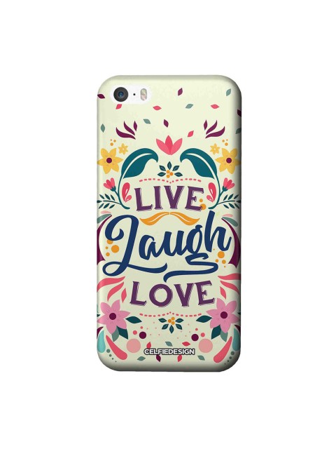 

CelfieDesign Multi-Coloured Live Laugh Love iPhone SE Slim Back Case