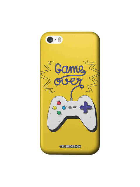 

CelfieDesign Yellow & White Game Over Printed iPhone SE Slim Back Case