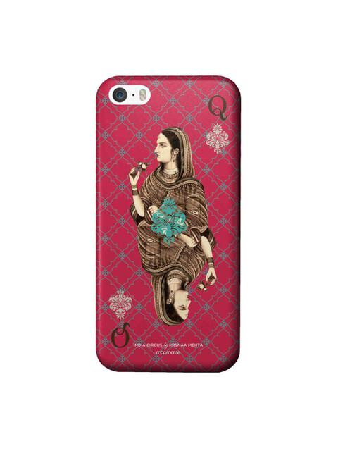 

CelfieDesign Pink & Brown Ban ja Rani Quirky Printed iPhone SE Slim Back Case