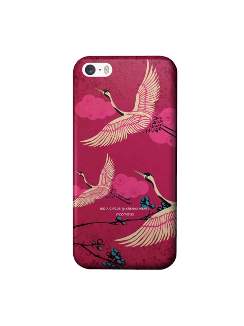 

CelfieDesign Pink & Beige Flying Flamingoes iPhone SE Slim Back Case