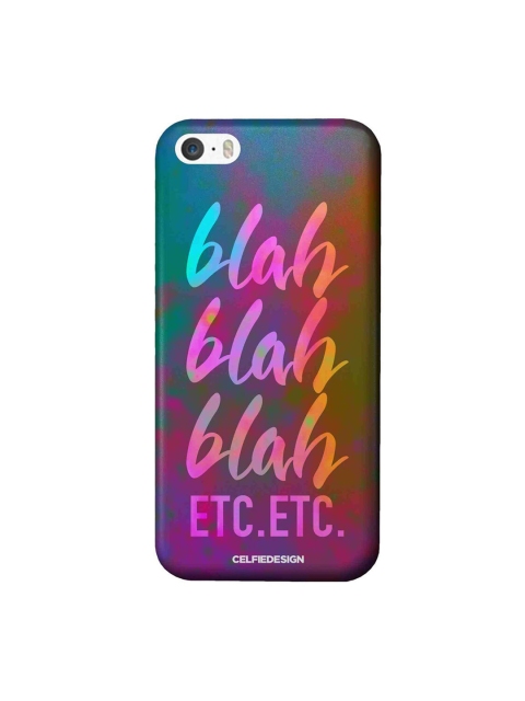 

CelfieDesign Blue & Pink Blah Blah Printed iPhone SE Back Case