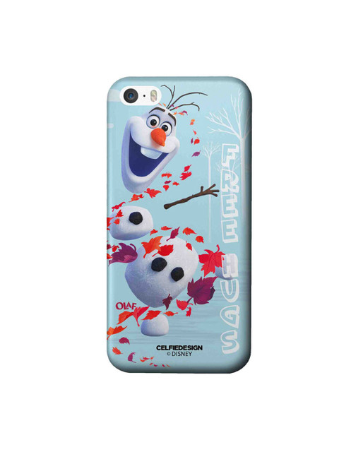 

CelfieDesign Blue & White Free Hugs Olaf Cartoon Characters Print iPhone SE Slim Back Case