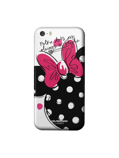 

CelfieDesign Black & Pink Polka Minnie iPhone SE Slim Back Case