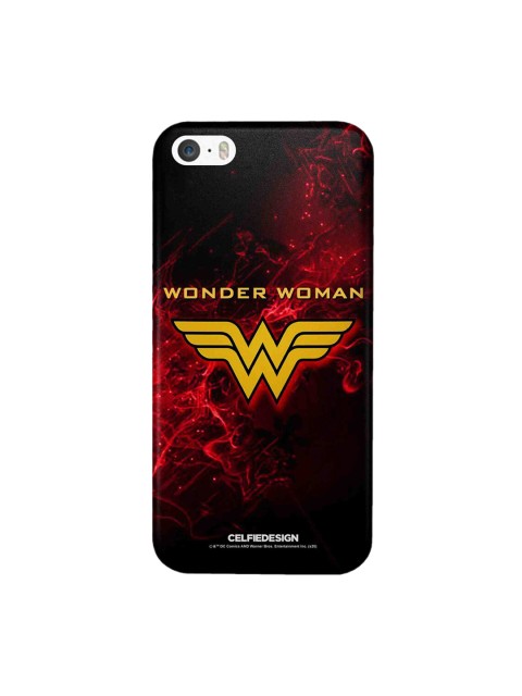 

CelfieDesign Black & Red Emblem Wonder Woman iPhone SE Slim Back Case