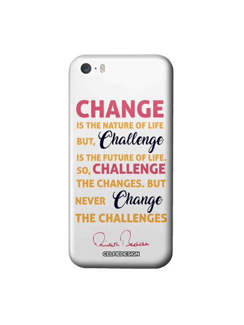 

CelfieDesign White & Pink Challenge AB Quotes iphone SE Back Case