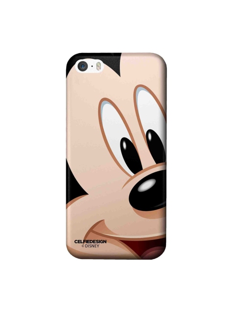 

CelfieDesign Pink & White Zoom Up Mickey Plastic iPhone SE Back Case