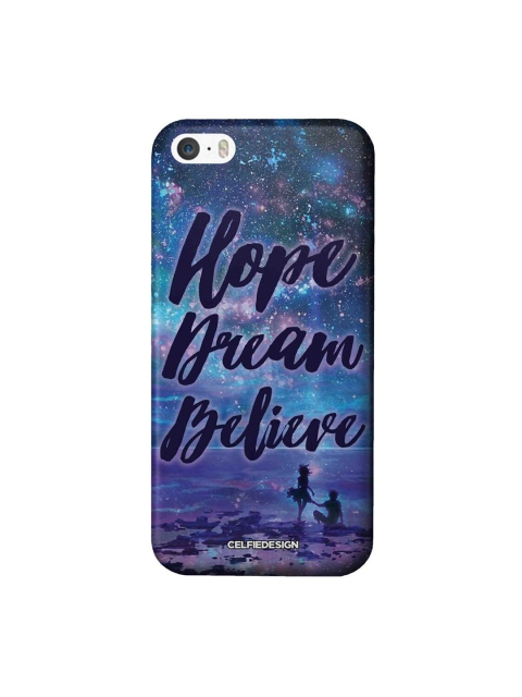 

CelfieDesign Blue & Black Hope Dream Believe iPhone SE Slim Back Case