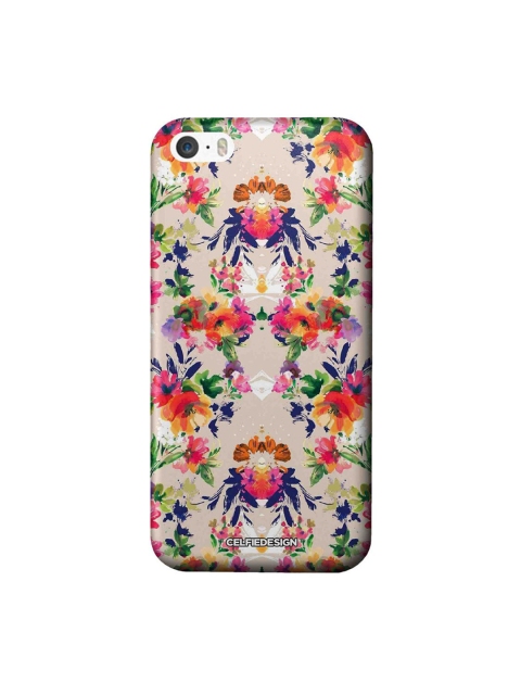CelfieDesign Multi-Coloured Floral Symmetry iPhone SE Slim Back Case